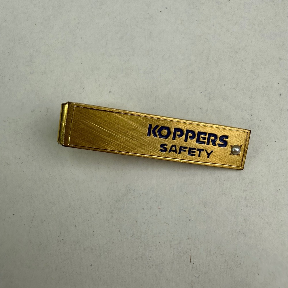 Vintage Balfour Koppers Safety Tie Clip 1/20 12K Gold Filled Corporate Award